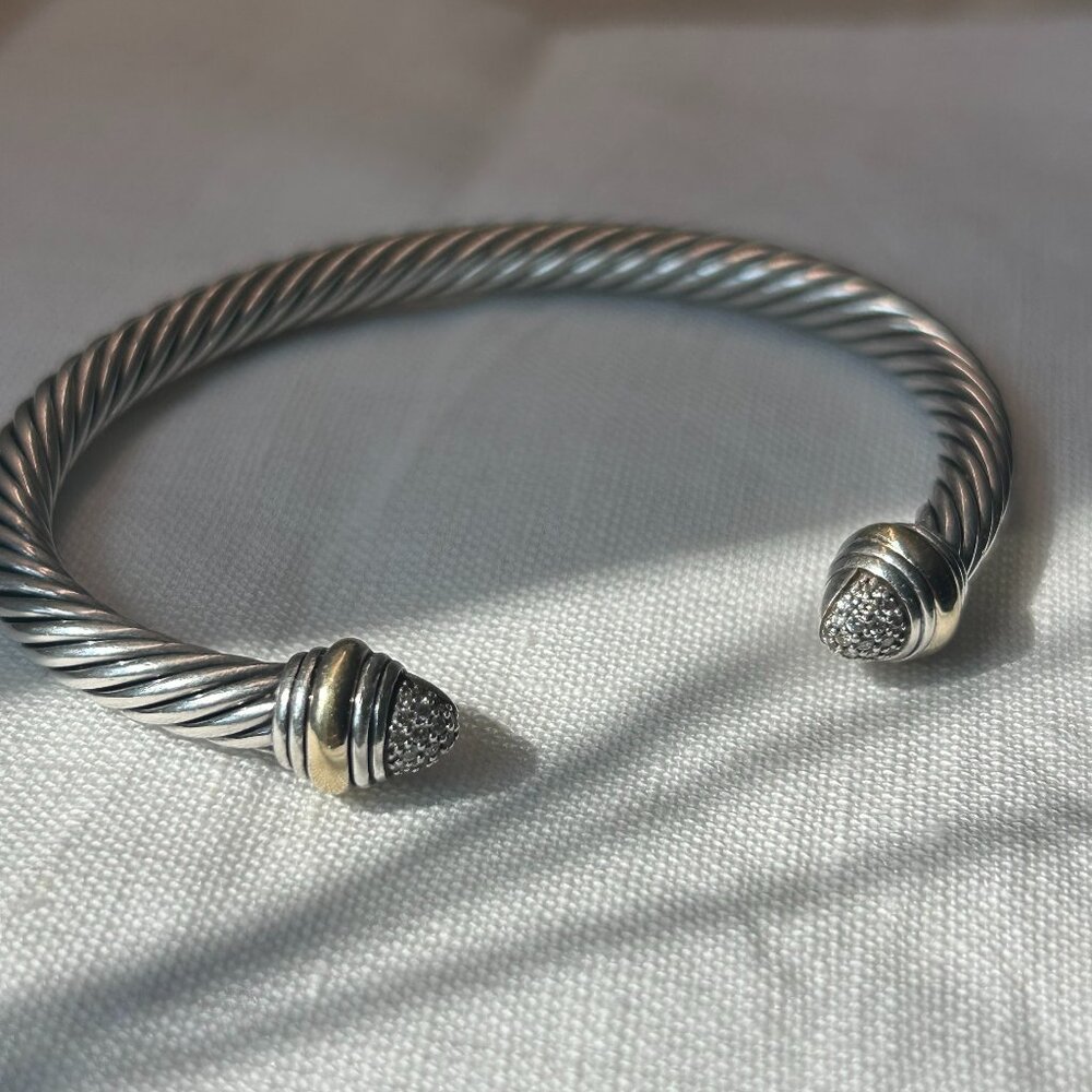 DAVID YURMAN cable classics bracelet with diamonds